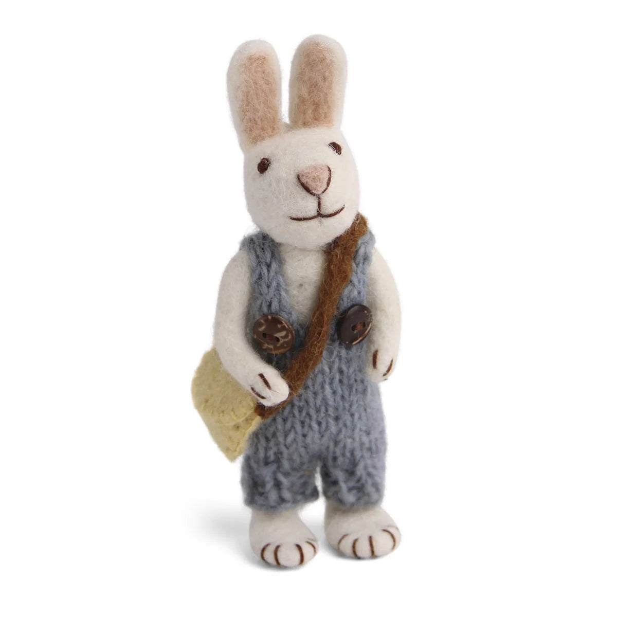En Gry & Sif White Bunny with Blue Pants and Bag