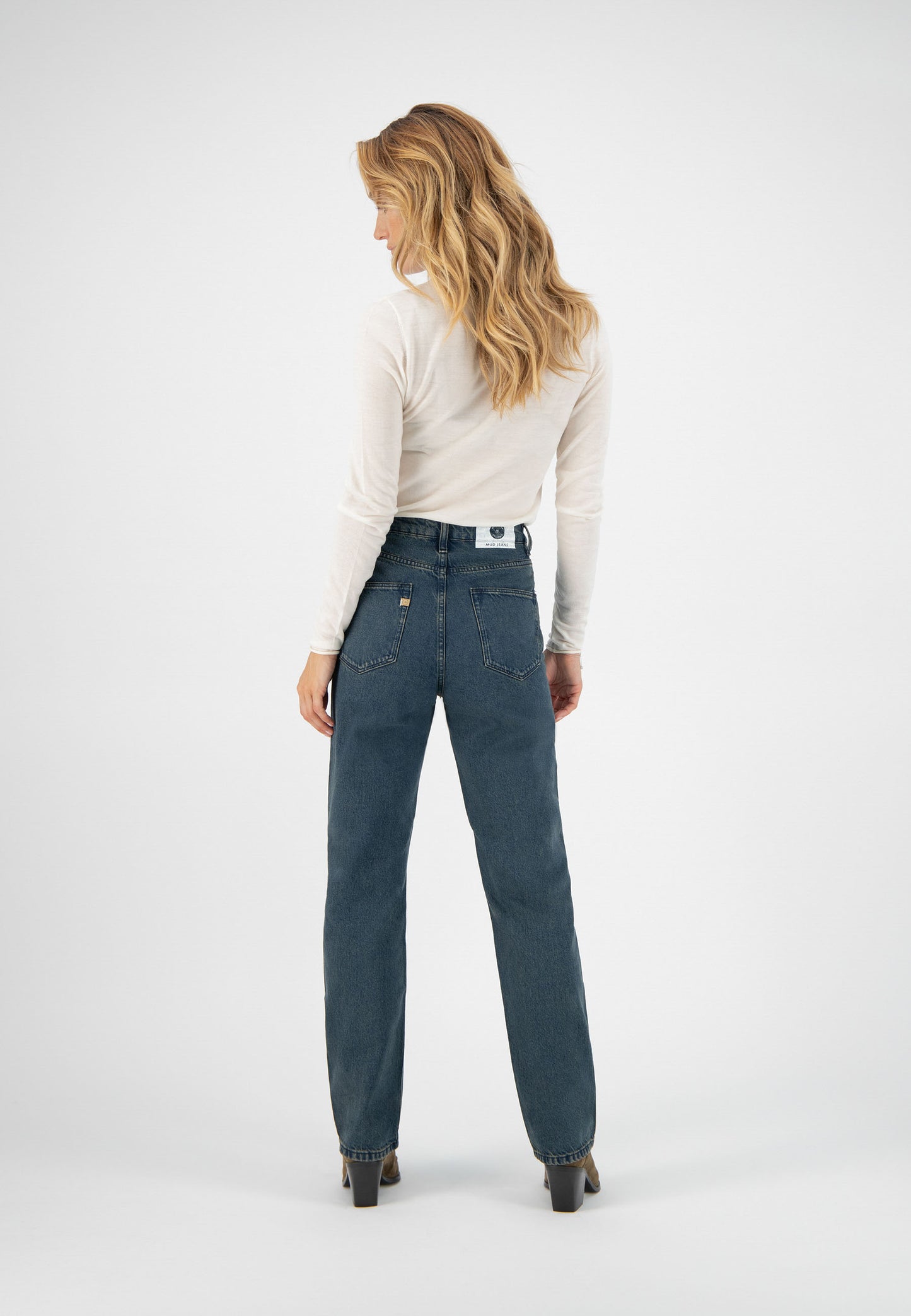 Relax Rose Organic Cotton Jeans - Whale Blue