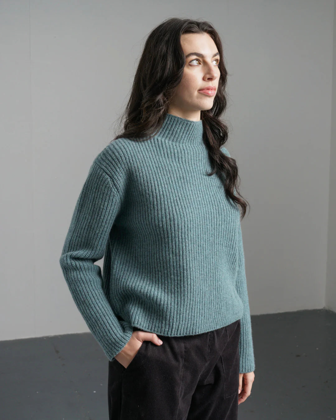 Matilda Ribbed Jumper Caspian