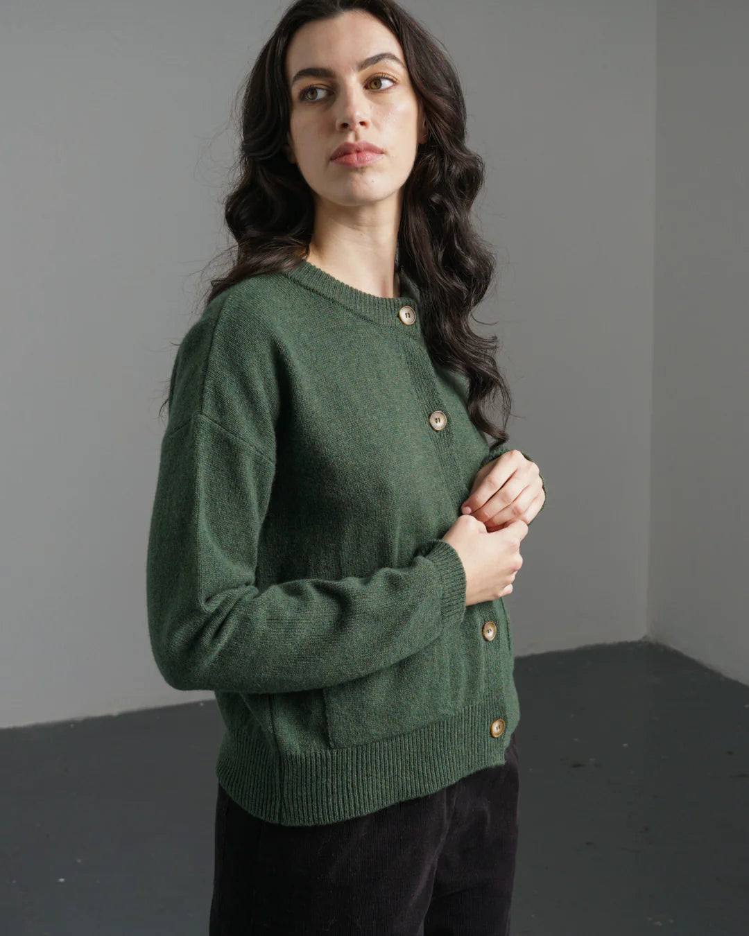 Mira Cropped Cardigan Rosemary