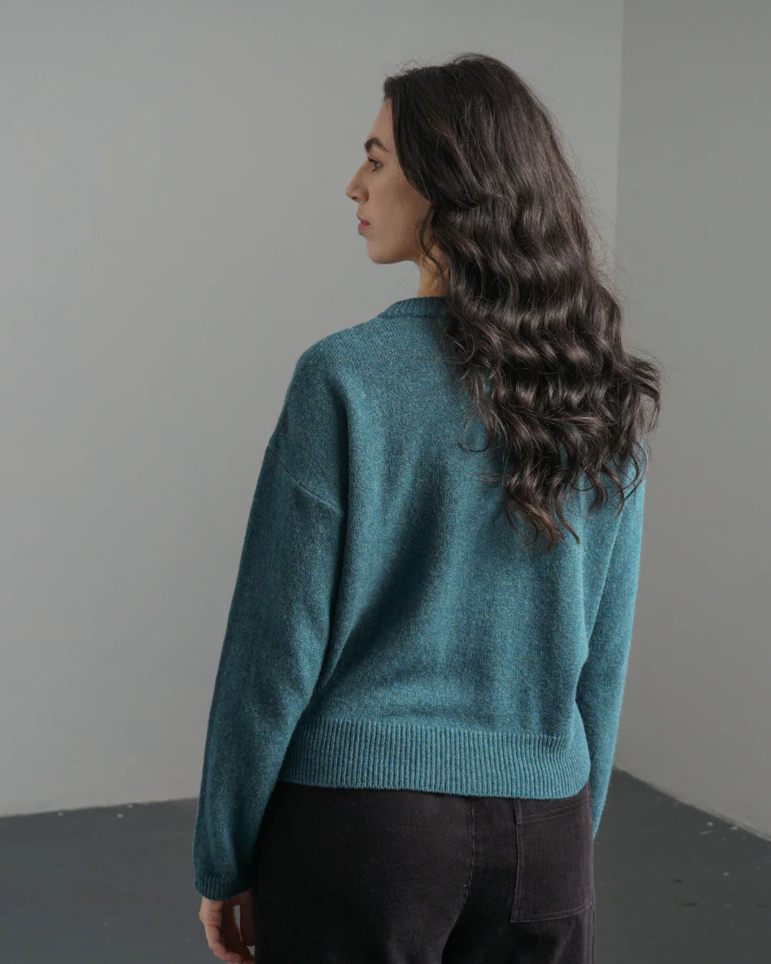 Mira Cropped Cardigan Hunter