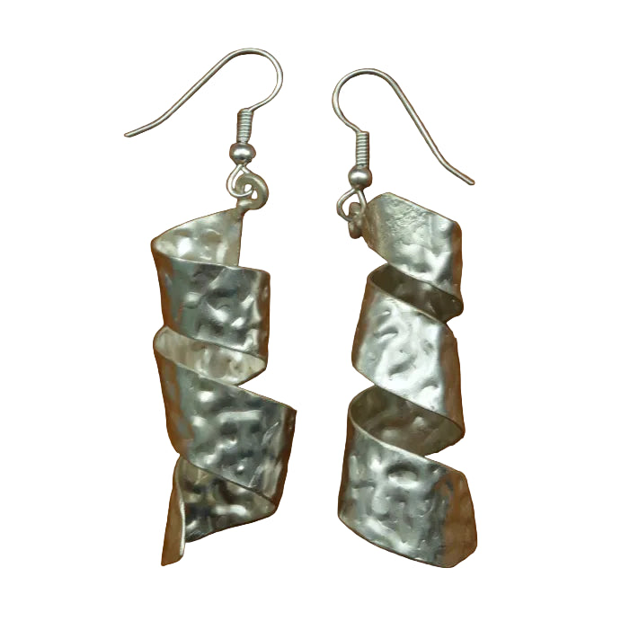 Silver Chunky Swirl Earrings