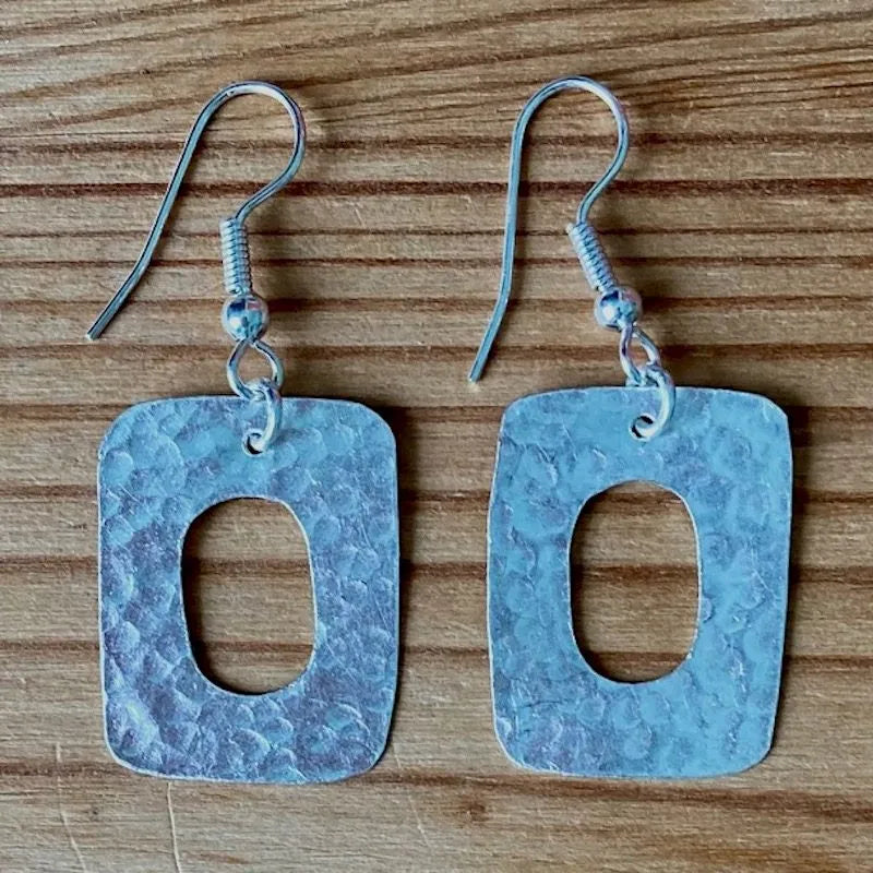 Square Silver Plated Bombolulu Earrings