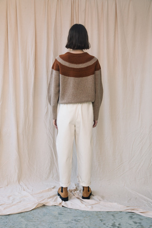 Cedar Organic Cotton Twill Trousers Off White