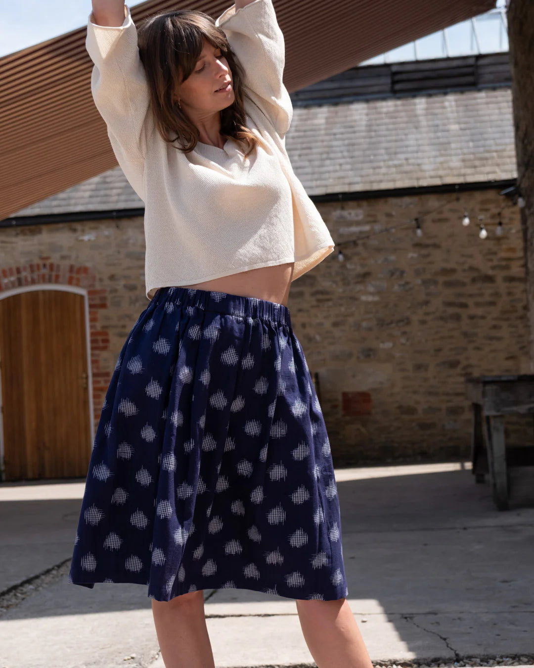Jordan Casual Skirt Indigo Dot