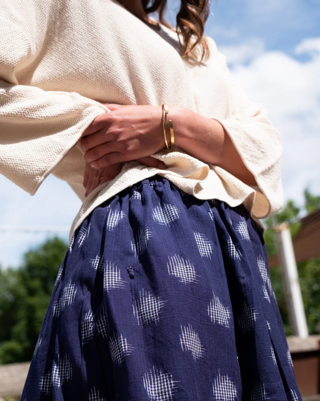 Jordan Casual Skirt Indigo Dot