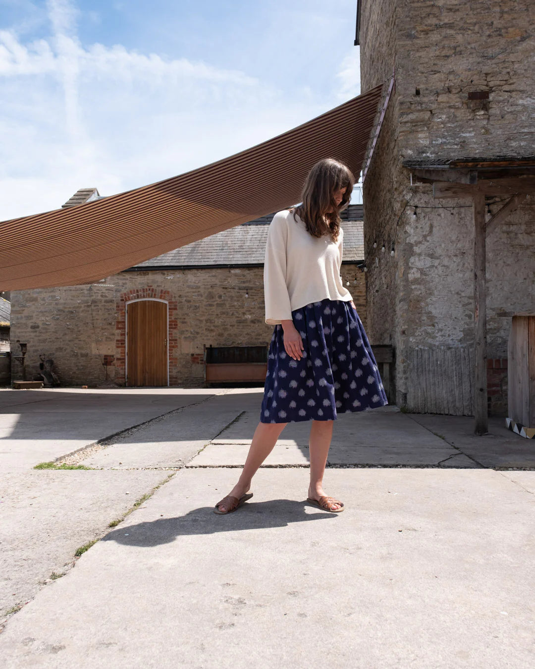 Jordan Casual Skirt Indigo Dot