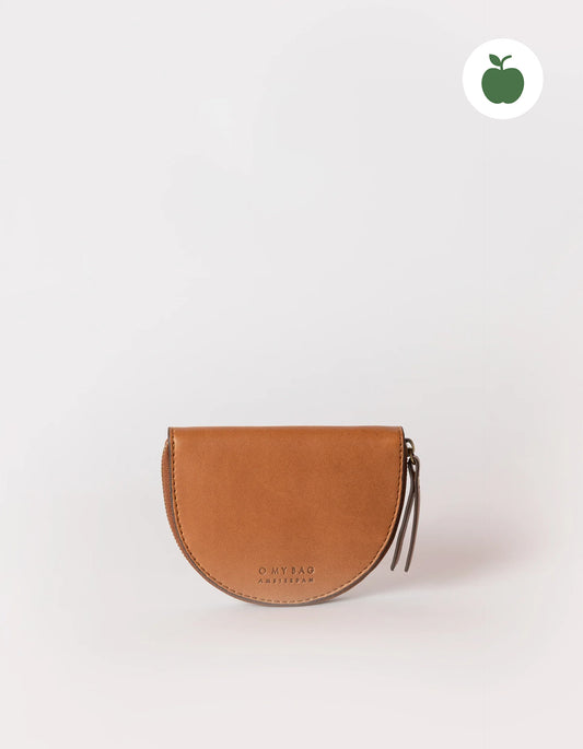 Laura Vegan Apple Leather Coin Purse Cognac
