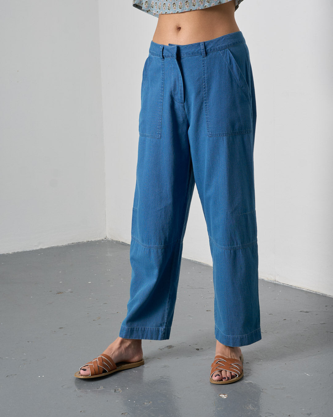 Margate Trousers - Textured Denim