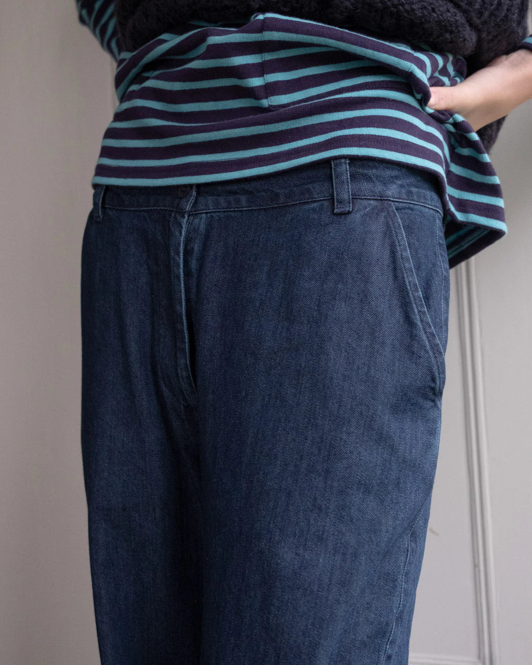 Harper Wide Leg Trousers Denim