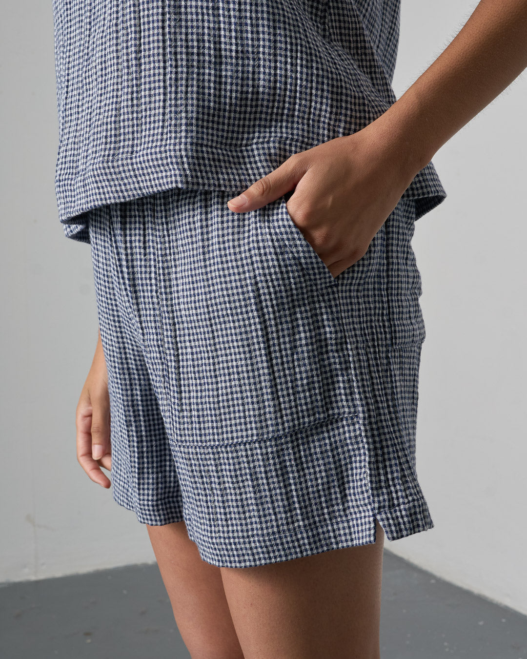 Petra Shorts - Navy Check