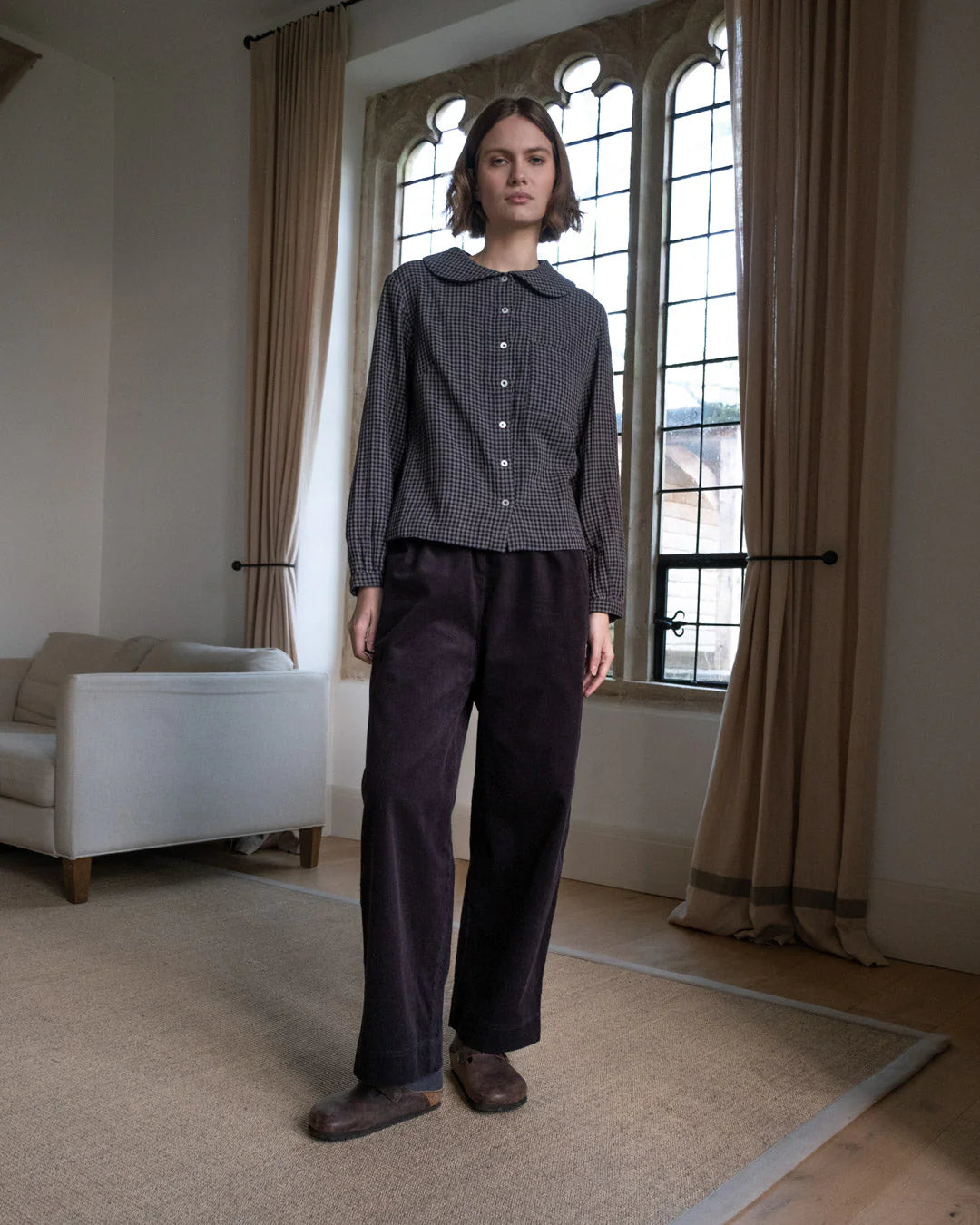 Orla Casual Trousers Dove Grey Cord
