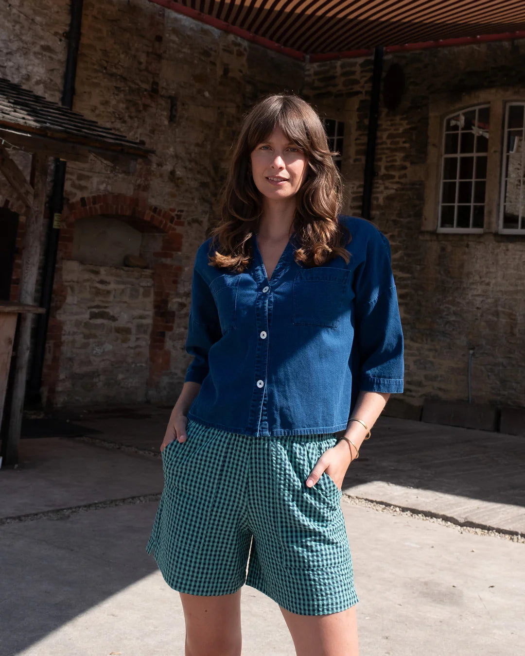 Ava Blouse Blue Denim