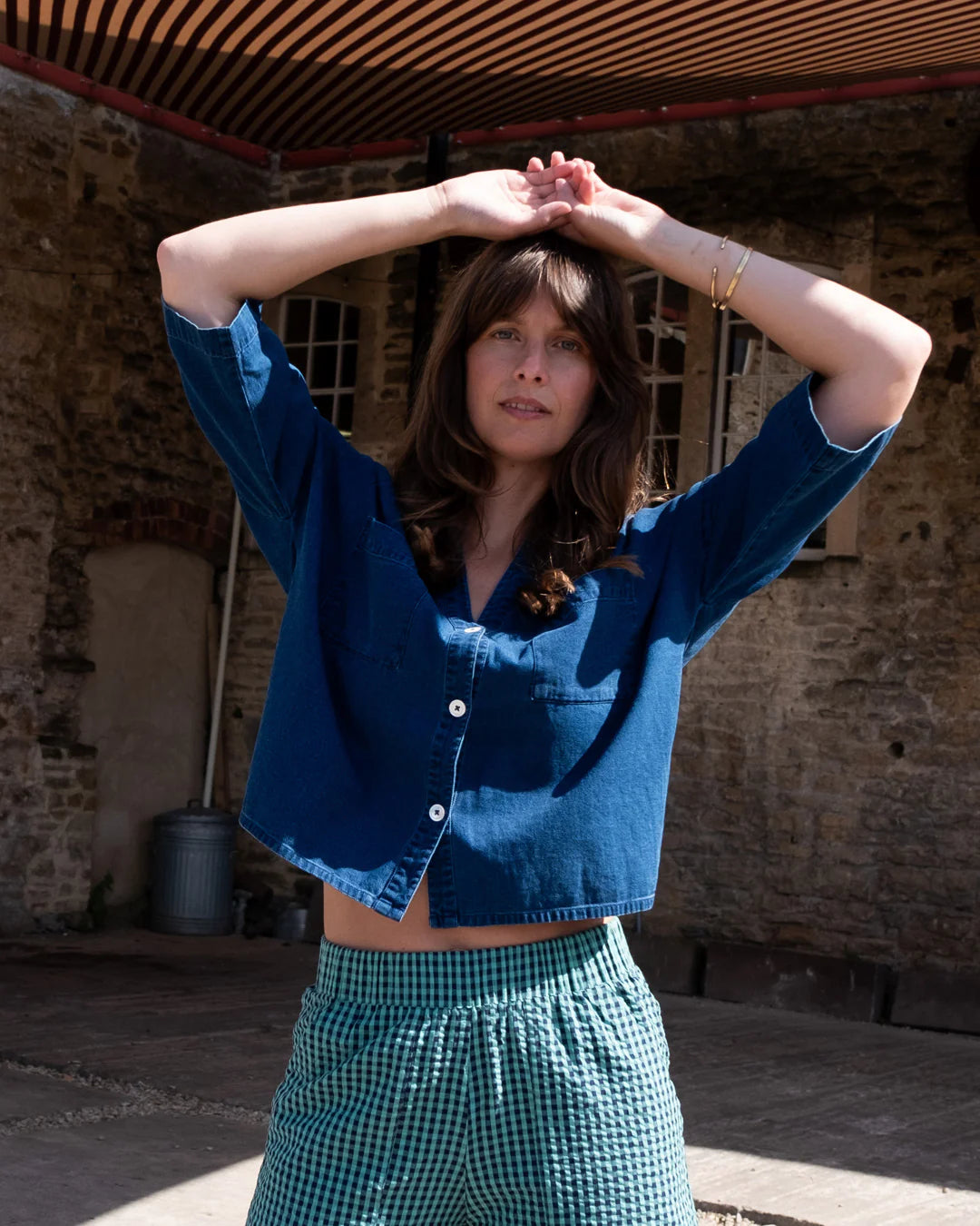 Ava Blouse Blue Denim
