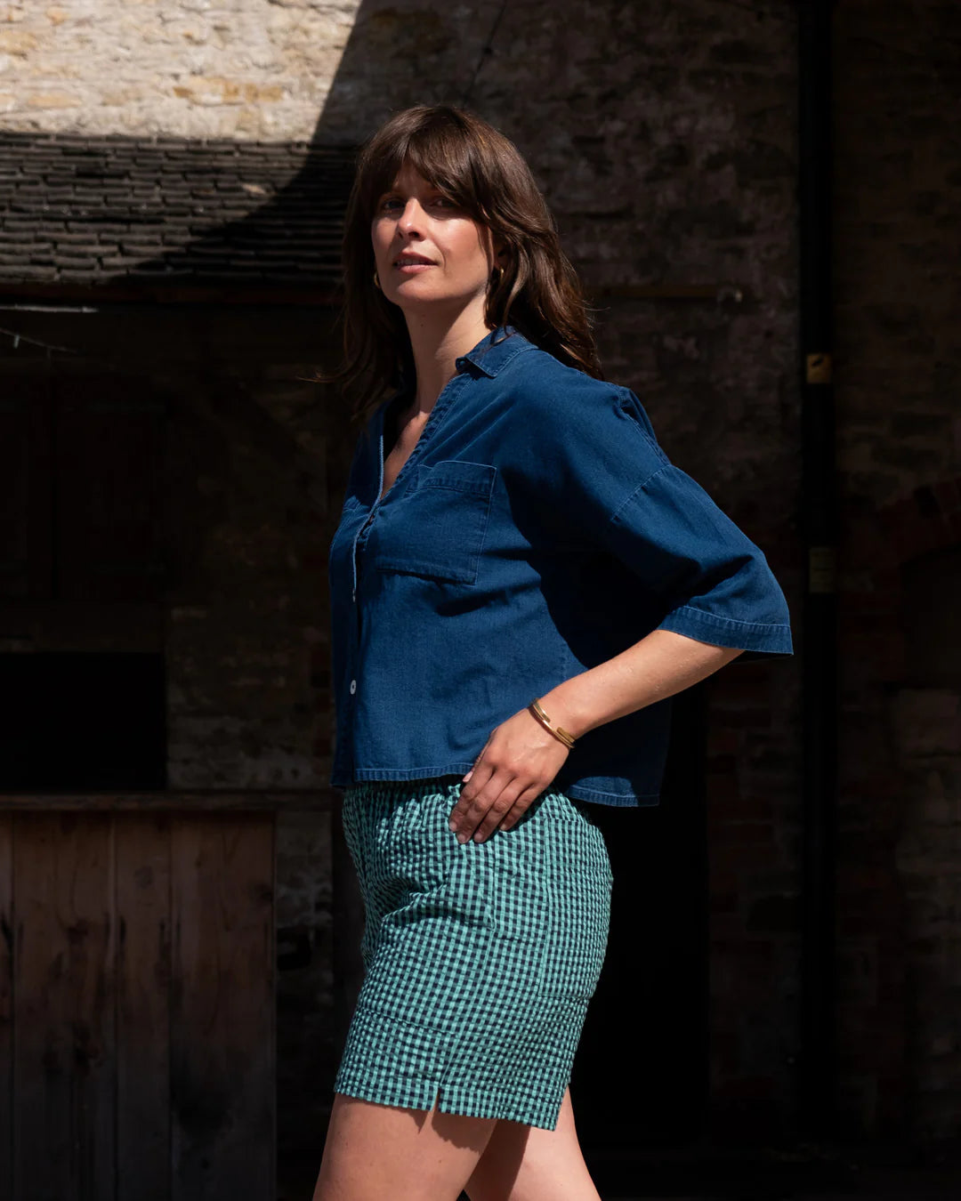 Ava Blouse Blue Denim