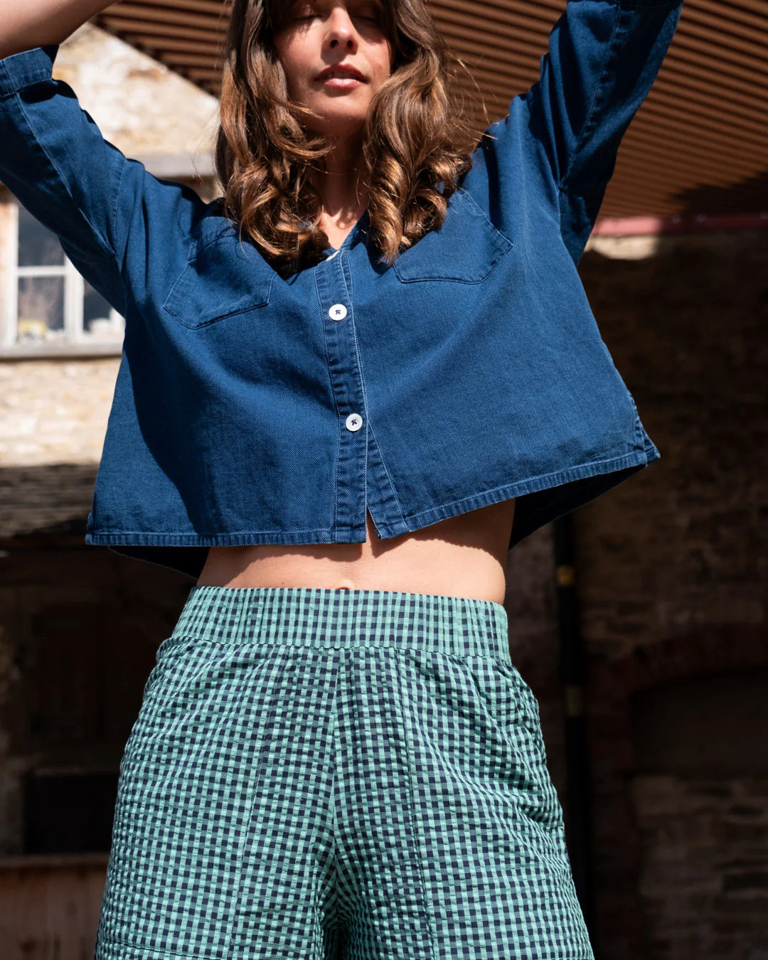 Ava Blouse Blue Denim