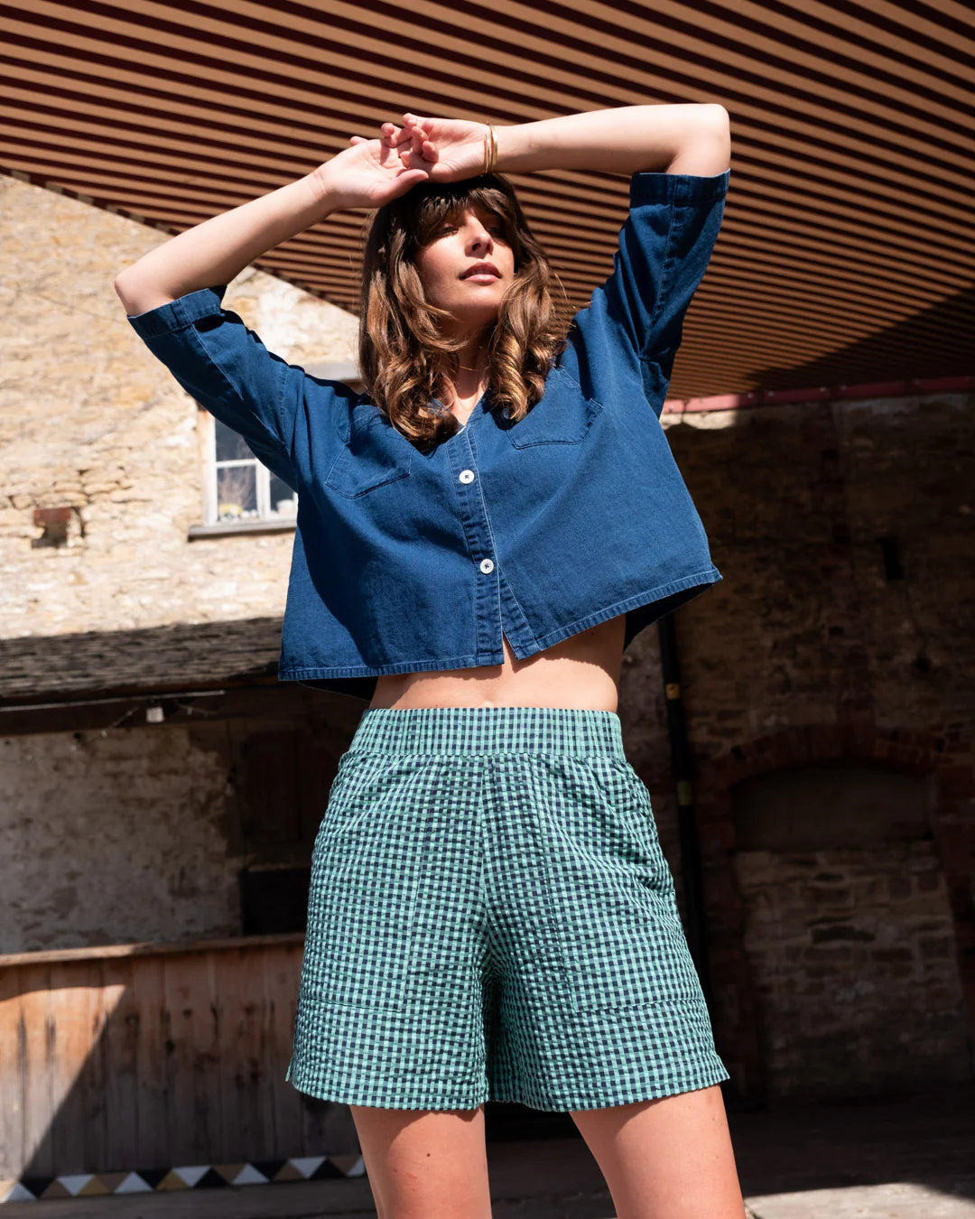 Ava Blouse Blue Denim