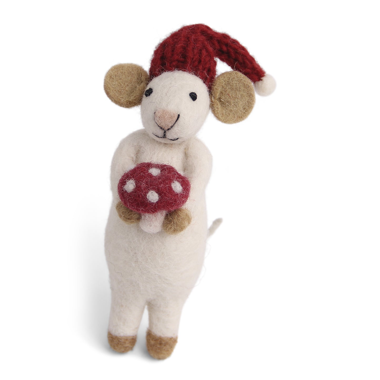 En Gry & Sif White Mouse with Mushroom