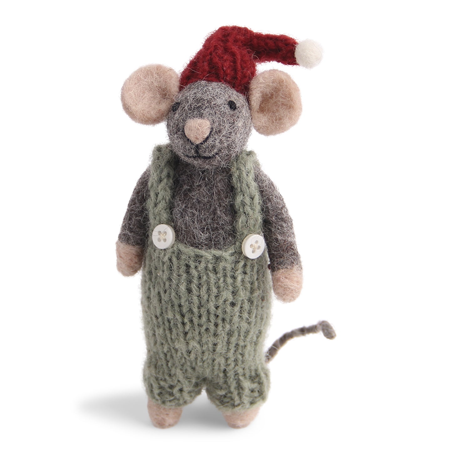 En Gry & Sif Grey Mouse with Green Pants