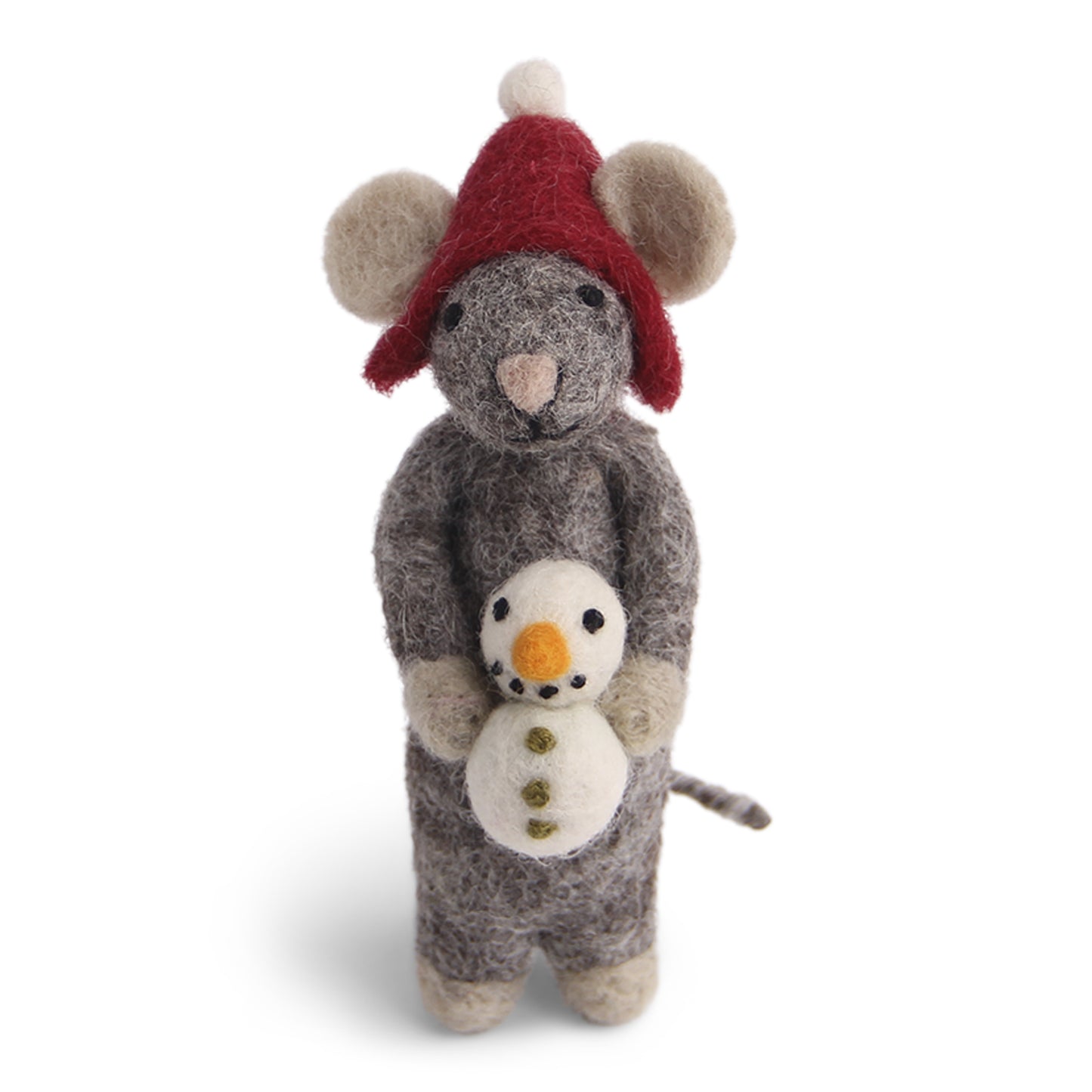 En Gry & Sif Grey Mouse with Snowman