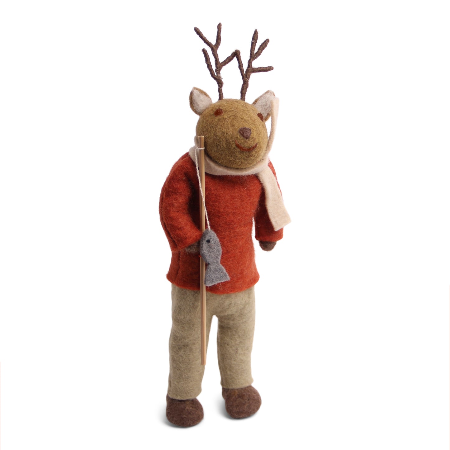 En Gry & Sif Brown Deer with Fishing Pole