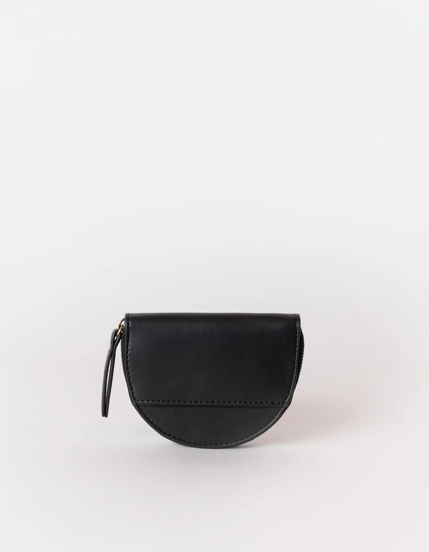 Vegan black leather coin and card purse with zip. By O My Bag. Now available at The FAIR Shop in Brighton, UK.