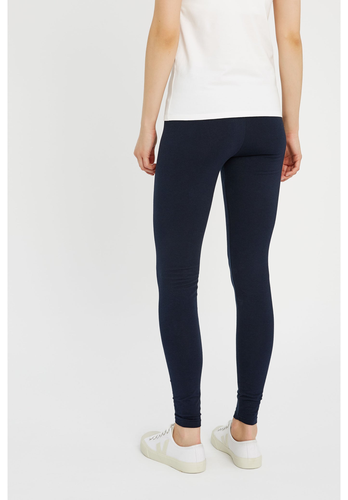 People Tree Organic Cotton Leggings in Navy