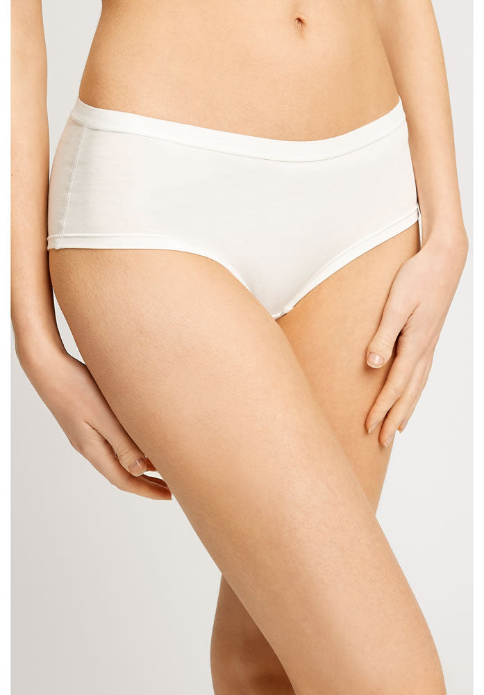 Organic Low Rise Shorts - White