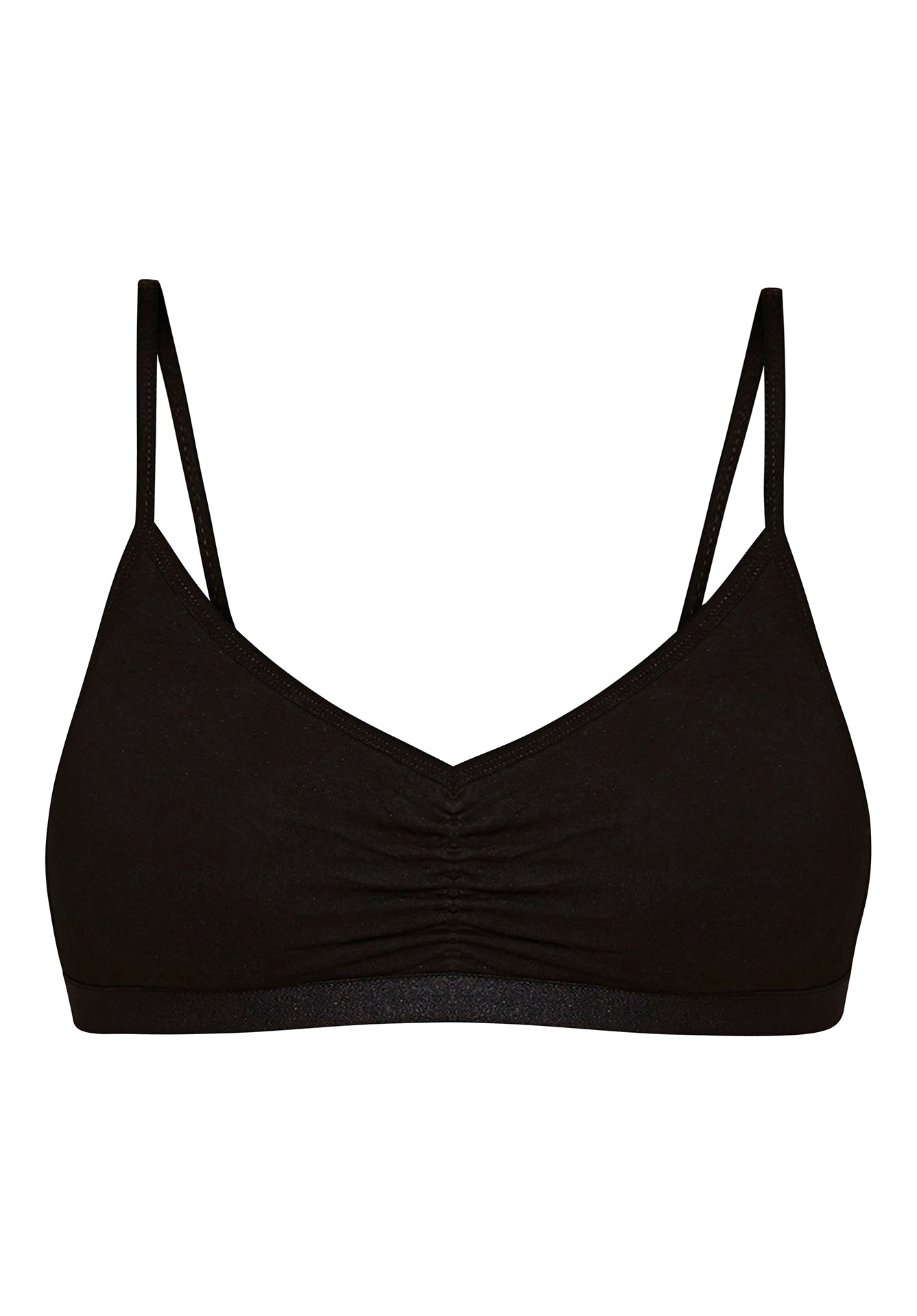 Organic Cotton Soft Bra Top - Black