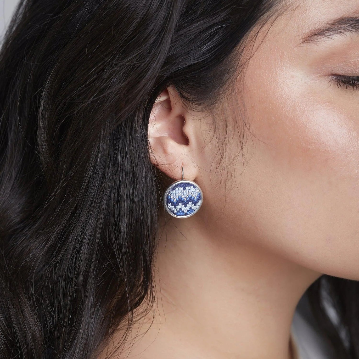 Glow Nuusum Statement Earrings Silver Plated - second image