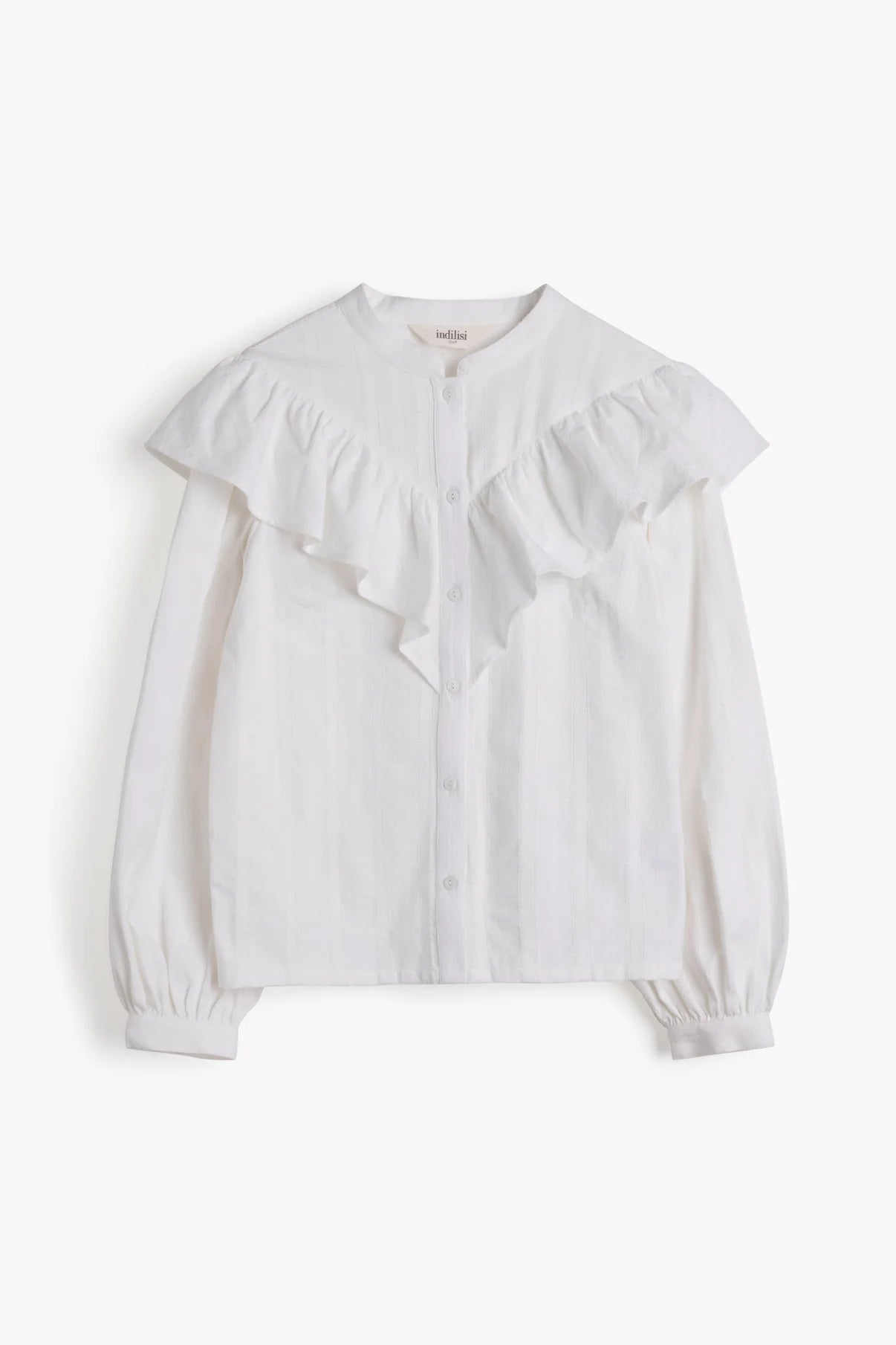 Statement White Frill Blouse