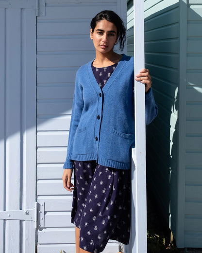 Med Blue Kora Cardigan