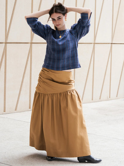 Iwona Blouse - Navy Check