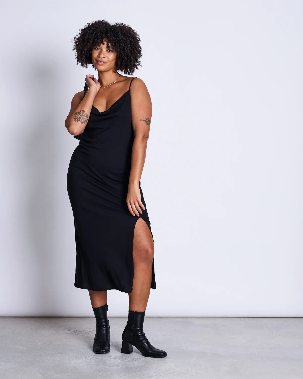Helen Midi Dress - Black