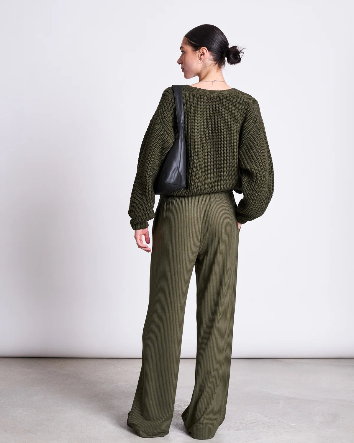Jan n June - LENA Cardigan - Dark Olive