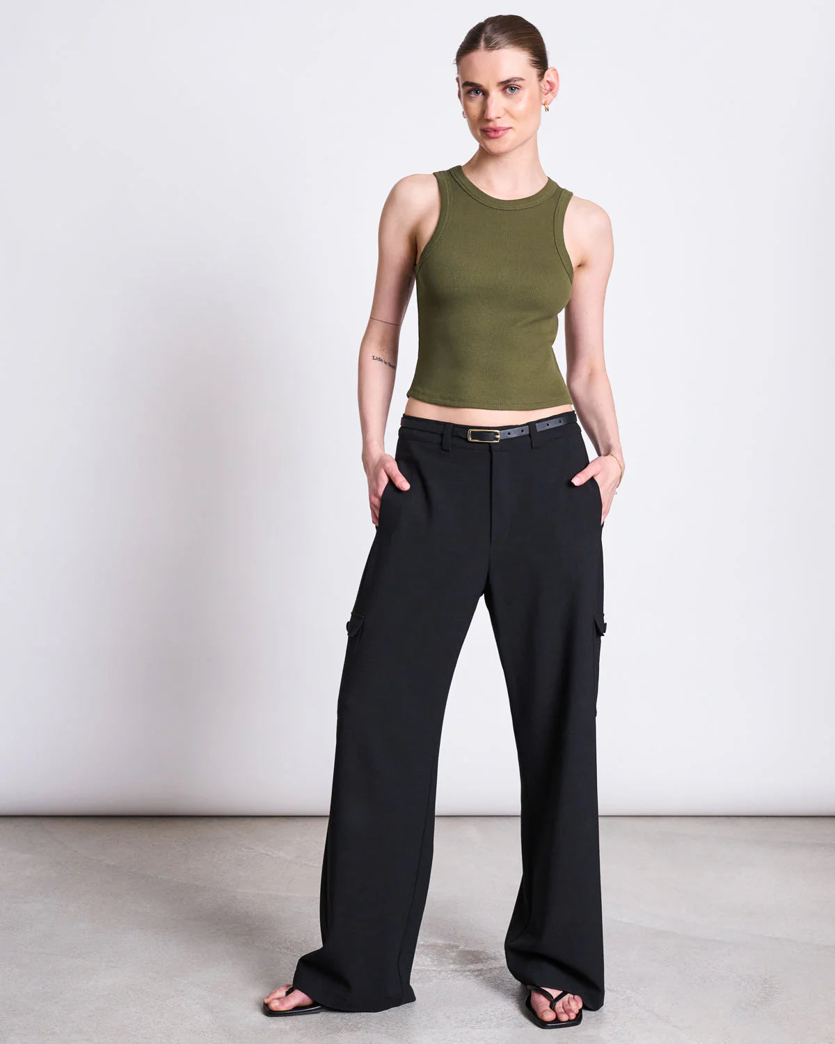 Jan N June - PORTO Organic Cotton Top - Dark Olive