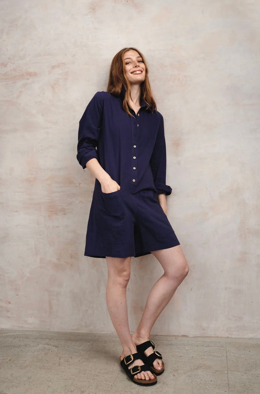 Tiff Playsuit Navy