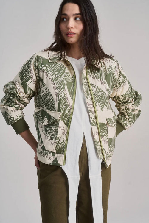 Vivi Bomber Jacket Green Wave