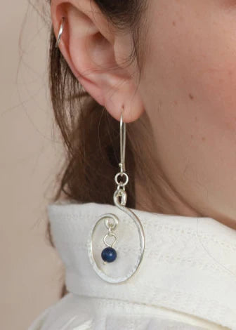 Lapis Swirl Earrings
