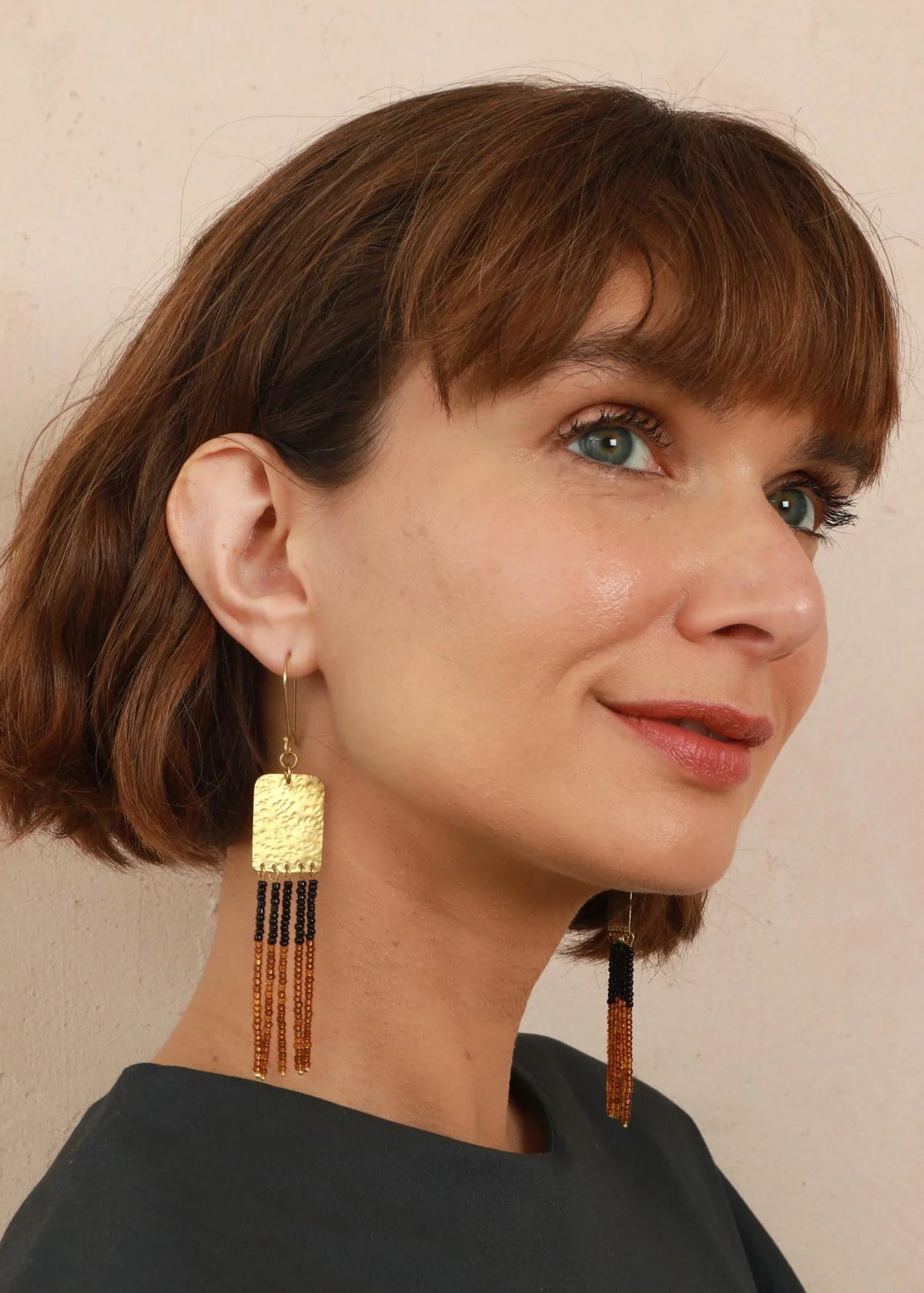Moonbrush Earrings - Brass