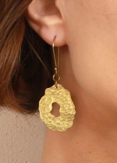 Natural Form Earrings Brass