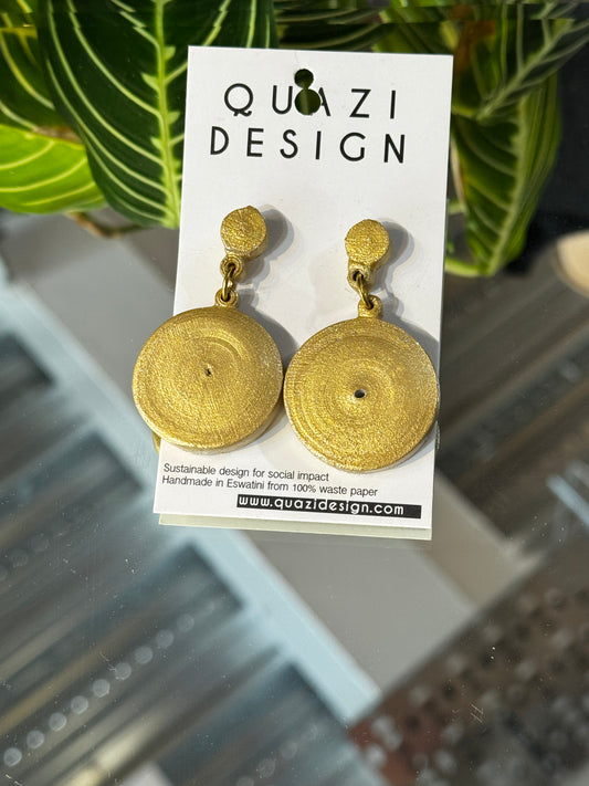 Coil Medium Waste Paper Earrings