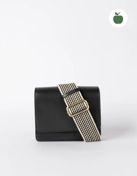Audrey Mini Black Bag - Vegan Apple Leather