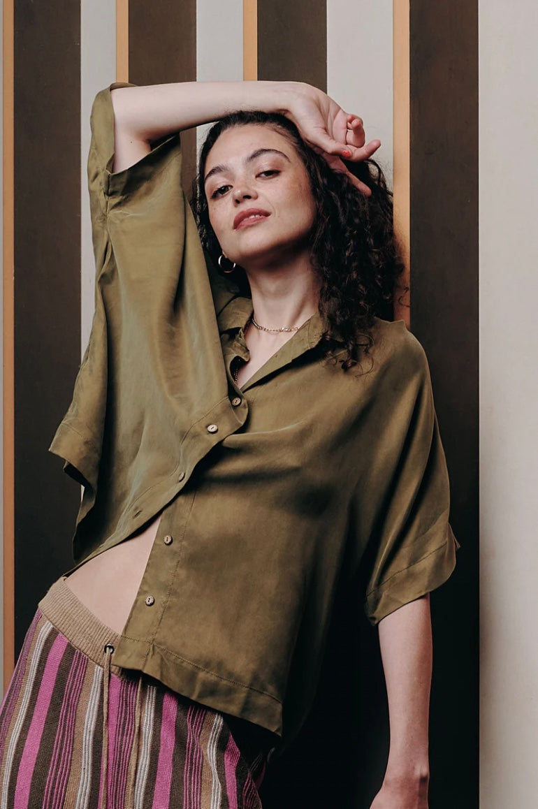 Kimono Shirt Army Green - second image