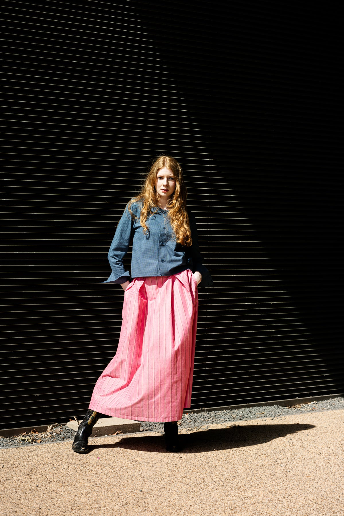 Valery Maxi Skirt - Pink Stripe