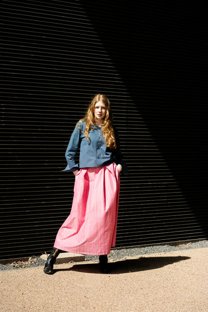 Valery Maxi Skirt - Pink Stripe