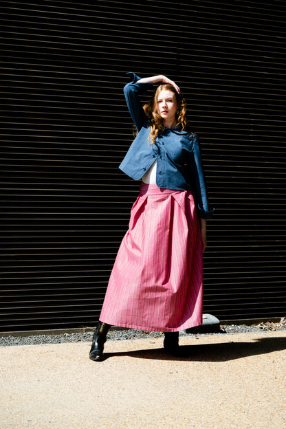 Valery Maxi Skirt - Pink Stripe