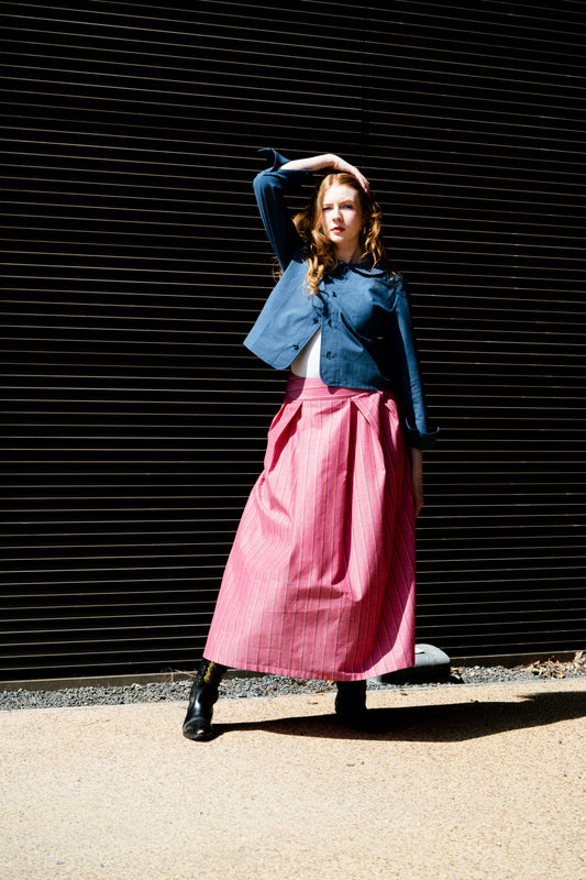 Valery Maxi Skirt - Pink Stripe