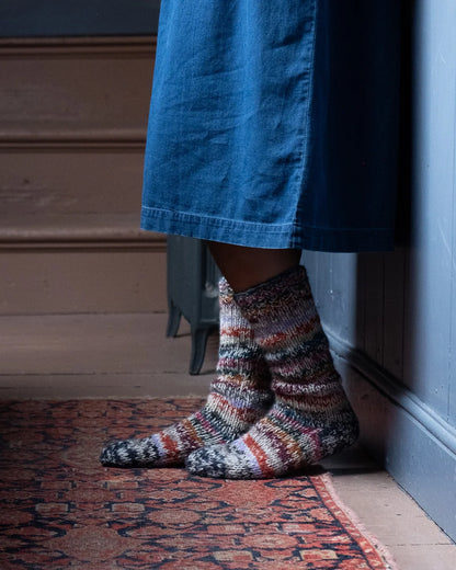 Flori Striped Knitted Socks - Multi