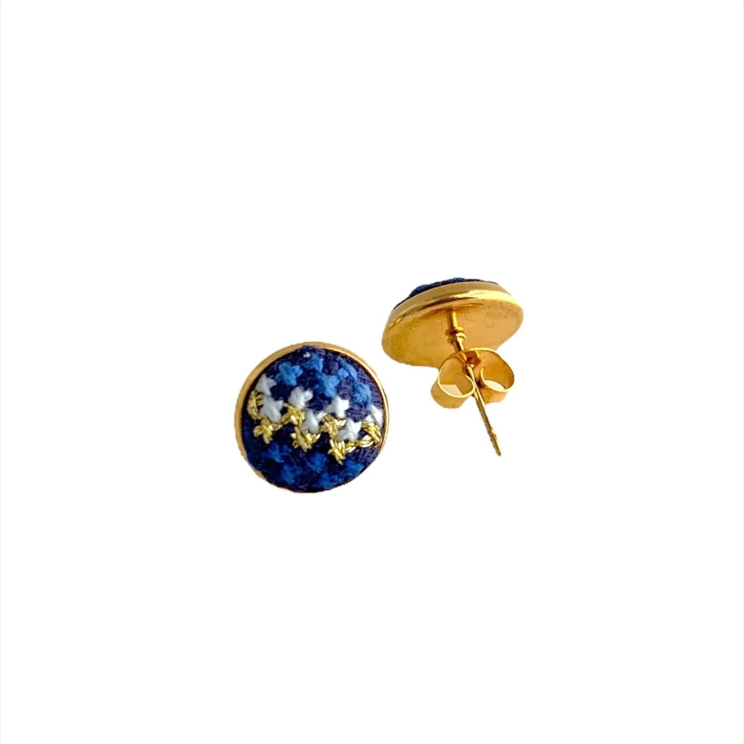 Mahi-Mahi Gold Studs Blue - second image